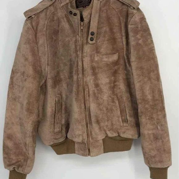Alvin Josef Designer Brown Suede Jacket Coat - Size Mens X Large - Picture 1 of 6